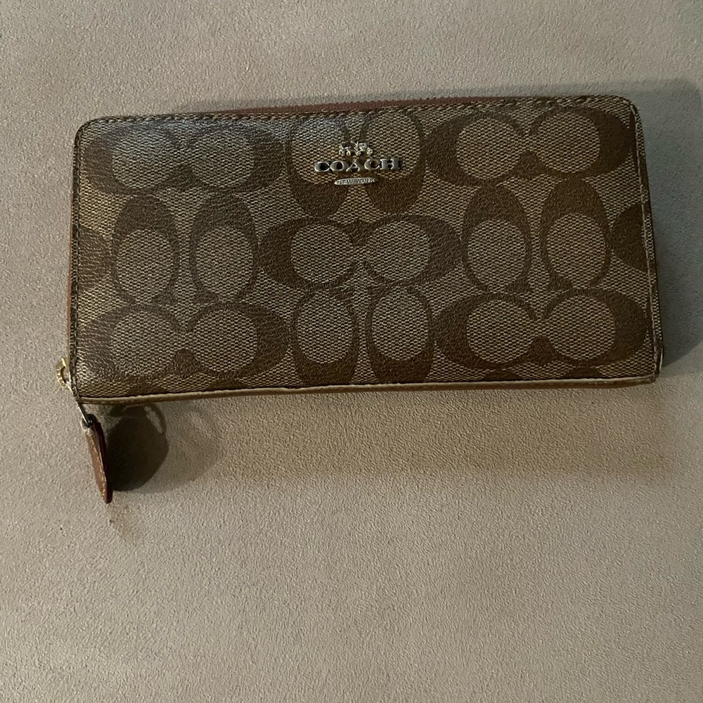 Coach Brown Monogram Wallet